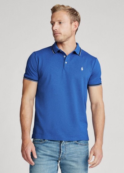 Polo Ralph Lauren Custom Slim Stretch Mesh Polo Herre Danmark (YJWZK8942)